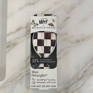 Mackenzie Childs x Wet Brush Mini Detangler with Checkered Pattern NWT